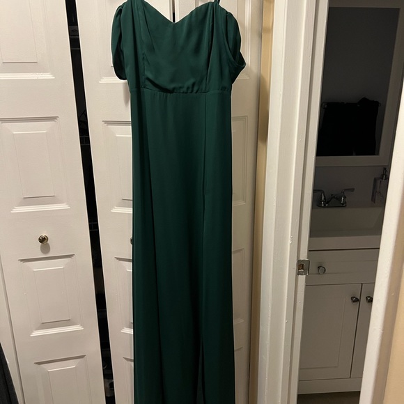 Windsor size L green cold shoulder chiffon dress - Picture 3 of 4